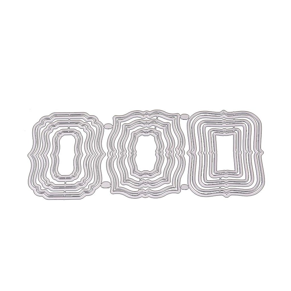 Geometry Cutting Dies Nesting Geometric Embossing Die Cuts For Birthday Card Making Scrapbooking Album Paper