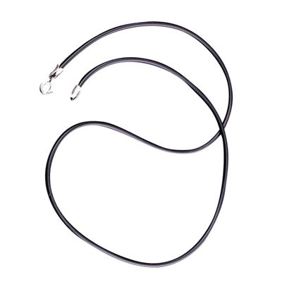 HOODANCOS 2pcs Heavy Duty Jewelry Rubber Rope Black Silver Accessory for Craft Rope DIY