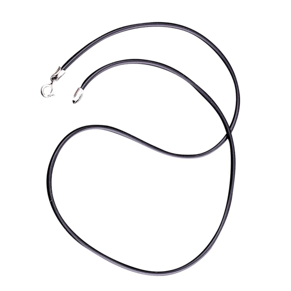 HOODANCOS 2pcs Heavy Duty Jewelry Rubber Rope Black Silver Accessory for Craft Rope DIY