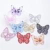 10Pcs 50 * 45Mm Sequins Embroidered Mesh Butterfly Patches for DIY Clothes Hat Shoes Patches Accessory Headwear Hair Clips Decor view 2