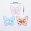 10Pcs 50 * 45Mm Sequins Embroidered Mesh Butterfly Patches for DIY Clothes Hat Shoes Patches Accessory Headwear Hair Clips Decor view 3