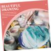 AUTSUPPL 1pc Round Canvas Board for Artists Durable White Oil Painting Canvas for Acrylics and Tempera for DIY Projects and Art Classes view 3