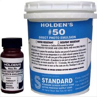 Holden's Screen Supply #50 Photo Emulsion for Textile Printing |Screen Printing Solution for Professional Fabric & Garment Designs - Ideal for Creating Detailed Patterns