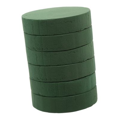 6pcs Round Flower Mud Bases High Absorption Flower Arrangement Froth Eco-Friendly Floral Base