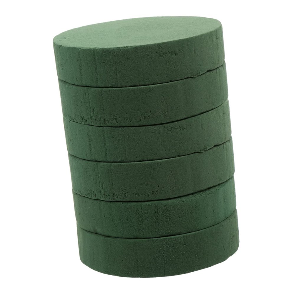 6pcs Round Flower Mud Bases High Absorption Flower Arrangement Froth Eco-Friendly Floral Base