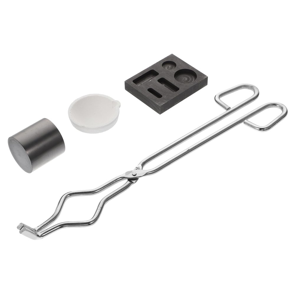 Hohopeti Graphite Smelting Set Crucible Jewelry Recasting Heat Resistant Tool Metal Jewelry Smelting Kit