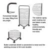 ZDMEI Art Drying Easel,16-Layer Mobile Art Drying Rack,Foldable Up and Down,Art School and Studio Works Storage Rack,Save Space view 4