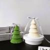 2 Pack Christmas Tree Silicone Mold, Geometric Tree Mold for Soap Soy Wax DIY Handcraft, Simplicity Origami Orb Resin Mold Gift Wedding Party Home Dinner Festive Days Car Decoration view 3