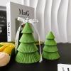 2 Pack Christmas Tree Silicone Mold, Geometric Tree Mold for Soap Soy Wax DIY Handcraft, Simplicity Origami Orb Resin Mold Gift Wedding Party Home Dinner Festive Days Car Decoration view 4