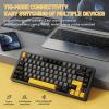 ATTACK SHARK X86 75% Wireless Mechanical Keyboard - CNC Aluminum, Gasket Mount, Tri-Mode, Hot-Swappable, Matcha Linear Switches, RGB, 4000mAh, 5-Layer Dampening, Volume Knob (Star Black) view 3