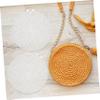 KONTONTY 30pcs Plastic Canvas Shapes Round Woven Placemats Mesh for Embroidery Eye Mesh for Embroidery Multi-Function Plastic Sheets view 4
