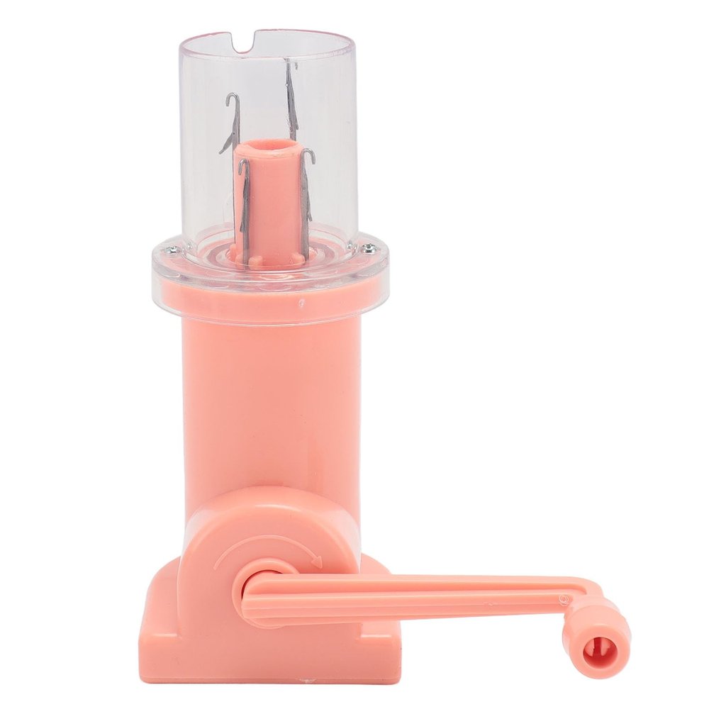 ANGGREK Weaver Knitting Tool, Portable Quick Knitting Small Hand Operated Easy to Use Hand Spool Knitter Interactive for Bracelet (Pink)