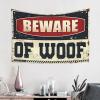 KSXS Funny Kitchen Decor Beware of Woof Tapestry Room Door Decor Funny Tapestry(100X150CM) view 2