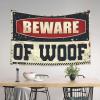 KSXS Funny Kitchen Decor Beware of Woof Tapestry Room Door Decor Funny Tapestry(100X150CM) view 3