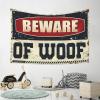 KSXS Funny Kitchen Decor Beware of Woof Tapestry Room Door Decor Funny Tapestry(100X150CM) view 4