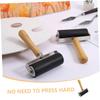HOODANCOS 3pcs Printmaking Ink Roller Handheld Rollers for Crafting Block Stamping Painting Adhesion Smooth Black for view 3