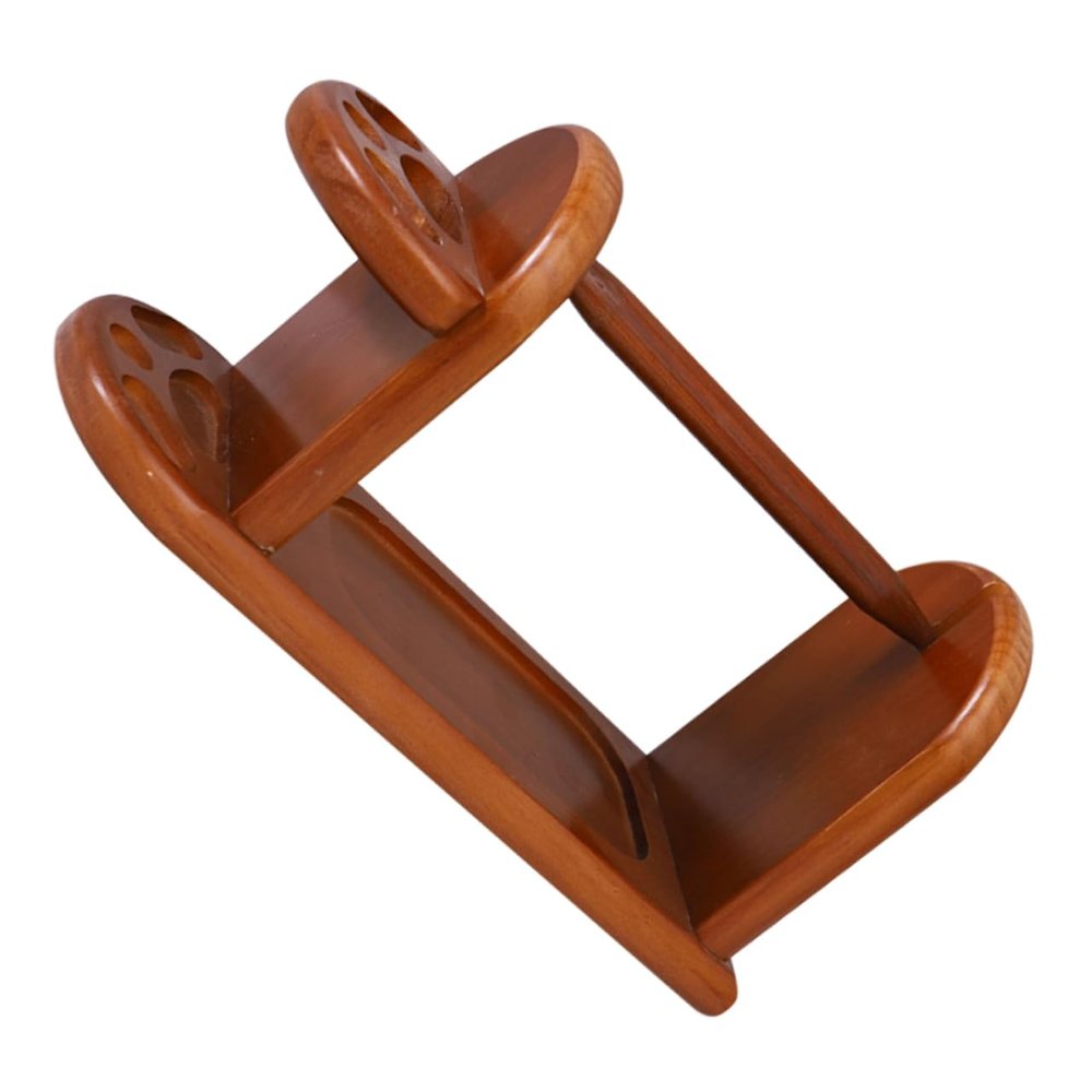 Gogogmee Wooden Spool Holder for Crocheting Yarn Spindle Rack Yarn Rack Thread Organizer Knitting Accessory