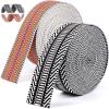 1.5 inch Belt Webbing-Straps Purse Jacquard Cotton Webbing-Nylon Webbing Seat Belt Ribbon Polyester Webbing for Crafts Pet Collars Backpack Belt (5yard Black+5yard Orange) view 1