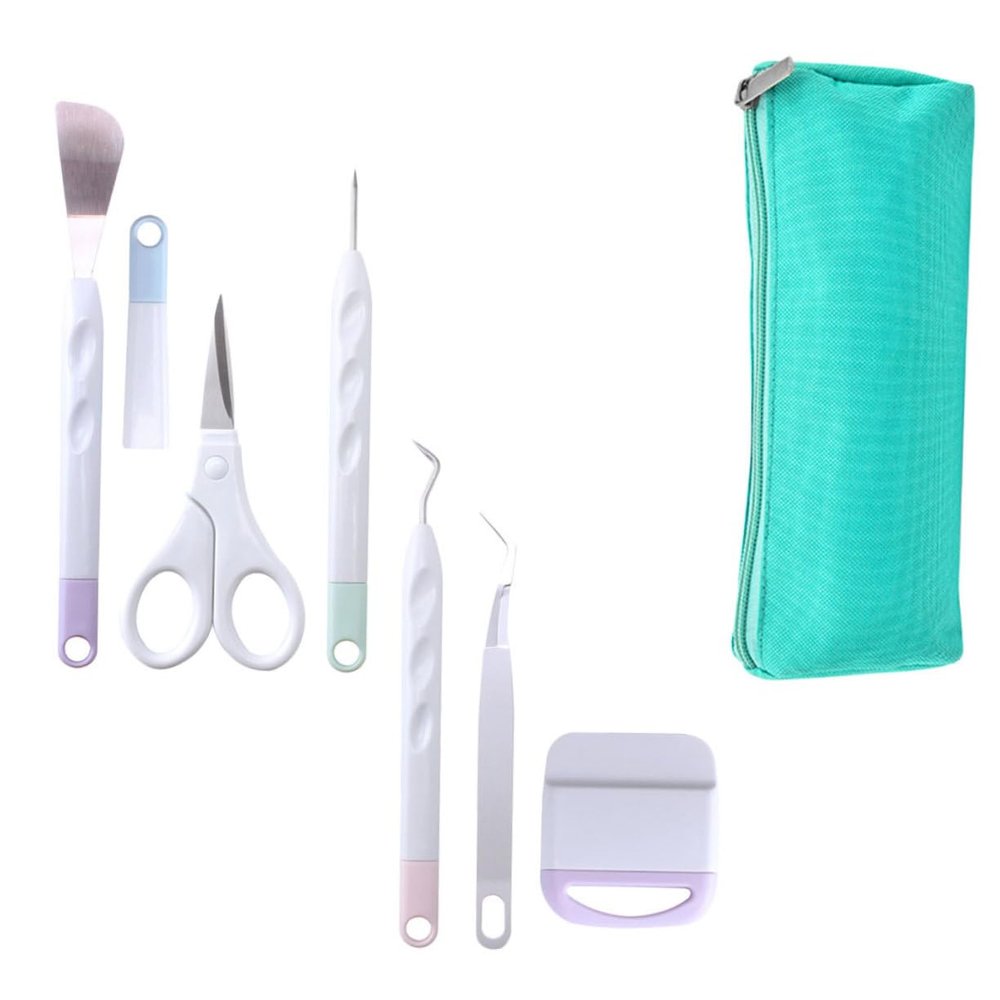 VILLFUL 1set Vinyl Weeding Tool Carving Supply Kit Portable Bag Precision Vinyl Weeding Tools for Crafting and Removing Adhesive Designs and Lightweight