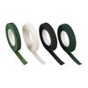 KONTONTY 4rolls Floral Tape Wide Green Floral Adhesive for Bouquet Stem Wrapping Gift Decoration and Craft Projects Deep Green White view 1