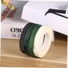 KONTONTY 4rolls Floral Tape Wide Green Floral Adhesive for Bouquet Stem Wrapping Gift Decoration and Craft Projects Deep Green White view 2