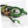 KONTONTY 4rolls Floral Tape Wide Green Floral Adhesive for Bouquet Stem Wrapping Gift Decoration and Craft Projects Deep Green White view 3