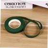 KONTONTY 4rolls Floral Tape Wide Green Floral Adhesive for Bouquet Stem Wrapping Gift Decoration and Craft Projects Deep Green White view 4