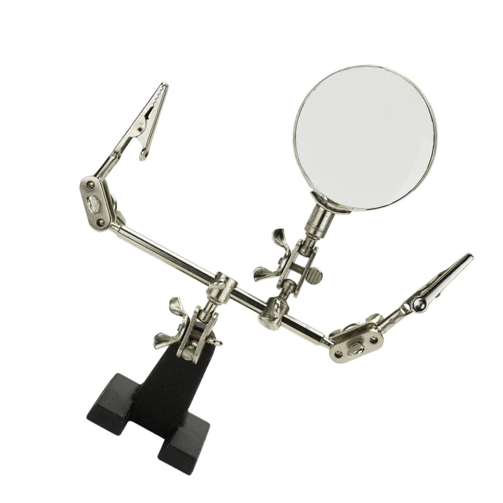 Hoement Desktop Magnifier Adjustable Stand Glass for Jewelry Close Work and Crafts for Detailed Inspection and Assembly