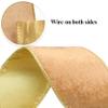 Brown Ribbon Velvet Wired Ribbon 2inch Metallic Wired Edge Doouble Sided for Christmas Decoration, Gift Wrapping Home Decor Crafts (Brown and Gold) view 4