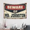 KSXS Decor for Man Cave Beware of Mr. Johnston Tapestry Asthetic Bedroom Assecories Tapestry Aesthetic(75X100CM) view 2