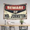 KSXS Decor for Man Cave Beware of Mr. Johnston Tapestry Asthetic Bedroom Assecories Tapestry Aesthetic(75X100CM) view 3