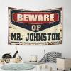 KSXS Decor for Man Cave Beware of Mr. Johnston Tapestry Asthetic Bedroom Assecories Tapestry Aesthetic(75X100CM) view 4