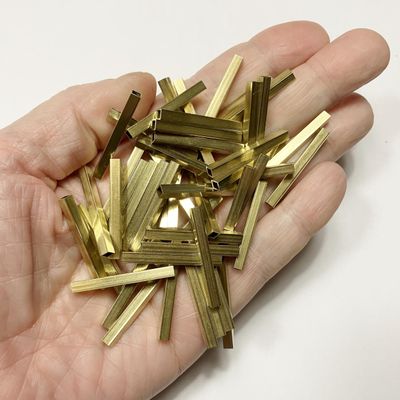 Morezmore M01367-50 50pc Cut Square Brass Tubes 1/8" 30mm Head Arm Feet Removable Module for Ball Socket Stop Motion Puppet Armature Humanly Posable Parts HPA QC1