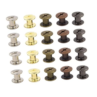 TOPPERFUN 100sets DIY Leather Repair Rivet Kit Double-Sided Studs Rivets Leather Craft Accessories
