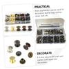 TOPPERFUN 100sets DIY Leather Repair Rivet Kit Double-Sided Studs Rivets Leather Craft Accessories view 3