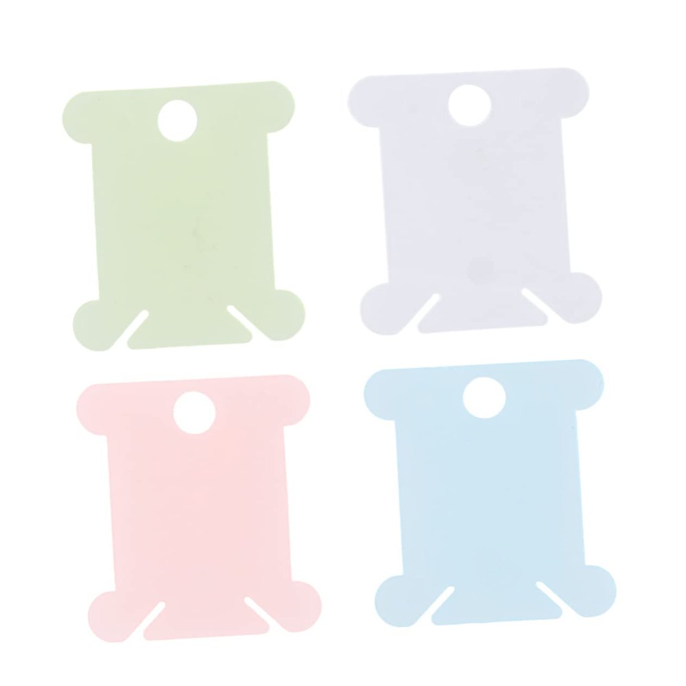 SEWOART 400pcs Sewing Thread Stand Thread Winding Plate Spools Holder Embroidery Holder Stitch Sewing Tools Organize Your Accessories Random Color
