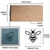 CRASPIRE 0.6 Inch Mini Bee Rubber Stamp Wood Stamps Small Square Bumble bee Pattern Rubber Stamps for Card Making DIY Art Crafts Scrapbooking Journal Letter Planner Decorative Albums Envelope Photo view 2