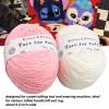 Weaving Yarn, 2 Rolls, 0.2in Wide Elastic Cotton Rug Knitting Yarn, Suitable for Carpet Tufting Machine view 4