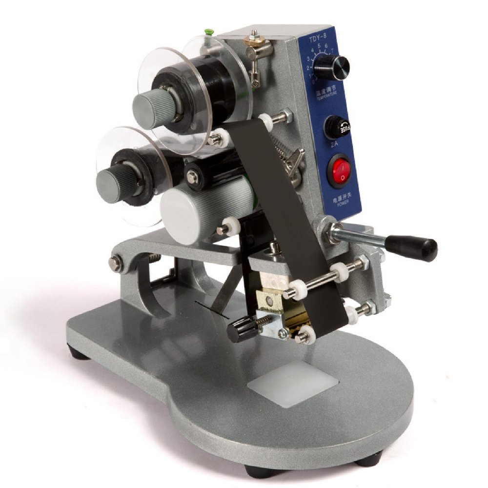 Electric Hot Stamp Ribbon Printer, Ribbon Printing Machine, 5 Levels of Temperature Control, for All Kinds of Plastic Film Flexible Packaging Products