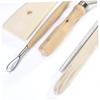 LALAFINA 8pcs Pottery Tool Set Wood Metal Clay Sculpting Carving Tools for Modeling Shaping view 4