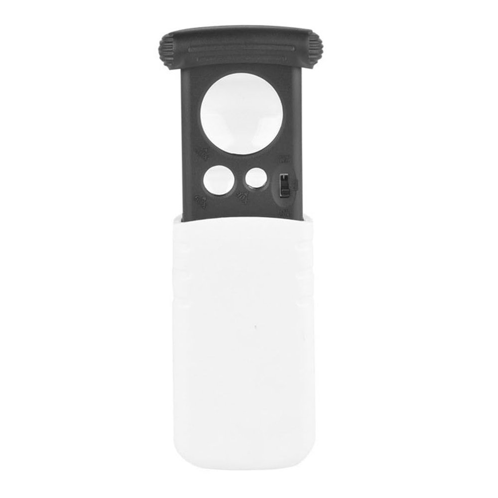 HIONJIN Portable Pull-Out Magnifying Glass with LED Light for Identifying Antiques and Jewelry