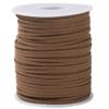 CABODYALS 50 Yards Brown Faux Suede Leather Rope String Suede Cord 2.5mm Coffee Flat Korean Braiding String Rope with Roll Spool for Jewelry Making Necklace Bracelet Crafts Beading Diy Crafts Supplies view 1