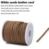 CABODYALS 50 Yards Brown Faux Suede Leather Rope String Suede Cord 2.5mm Coffee Flat Korean Braiding String Rope with Roll Spool for Jewelry Making Necklace Bracelet Crafts Beading Diy Crafts Supplies view 2