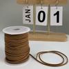 CABODYALS 50 Yards Brown Faux Suede Leather Rope String Suede Cord 2.5mm Coffee Flat Korean Braiding String Rope with Roll Spool for Jewelry Making Necklace Bracelet Crafts Beading Diy Crafts Supplies view 3
