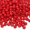 uxcell 600 Pcs Large Hole Wooden Beads Hair Braid Beads, Unfinished Natural Barrel Wood Spacer Beads for Crafts Hair DIY Macrame Jewelry Making, Red (10 x 9mm, 4mm Hole) view 1
