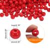 uxcell 600 Pcs Large Hole Wooden Beads Hair Braid Beads, Unfinished Natural Barrel Wood Spacer Beads for Crafts Hair DIY Macrame Jewelry Making, Red (10 x 9mm, 4mm Hole) view 2
