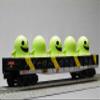 MTH RAILKING Halloween Ghost Trap 2021 Gondola with Glowing Lighted Ghosts 30-72254 view 1