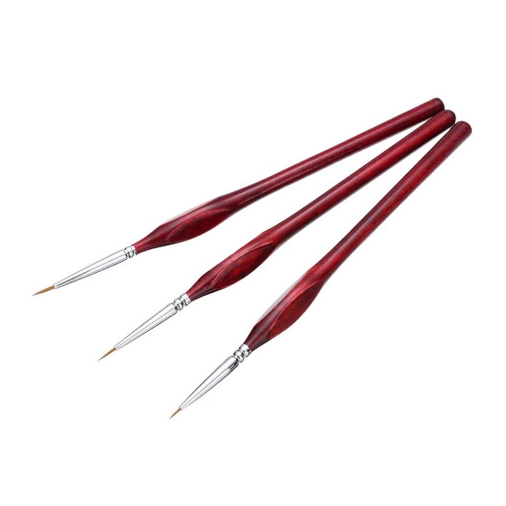 UOHLCX HBJWOV 3pcs/Set Paint Brush Miniature Detail Liner Nail Art Drawing Brushes Painting Supplies
