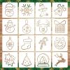 16 Reusable Christmas Stencils for Painting - Snowman, Santa, Merry Christmas, Xmas Templates (Style 2) view 1