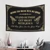 KSXS Funny Kitchen Decor Before You Break Into My House Tapestry Wall Decor for Bedroom Aesthetic Man Cave Rules(75X92CM) view 2